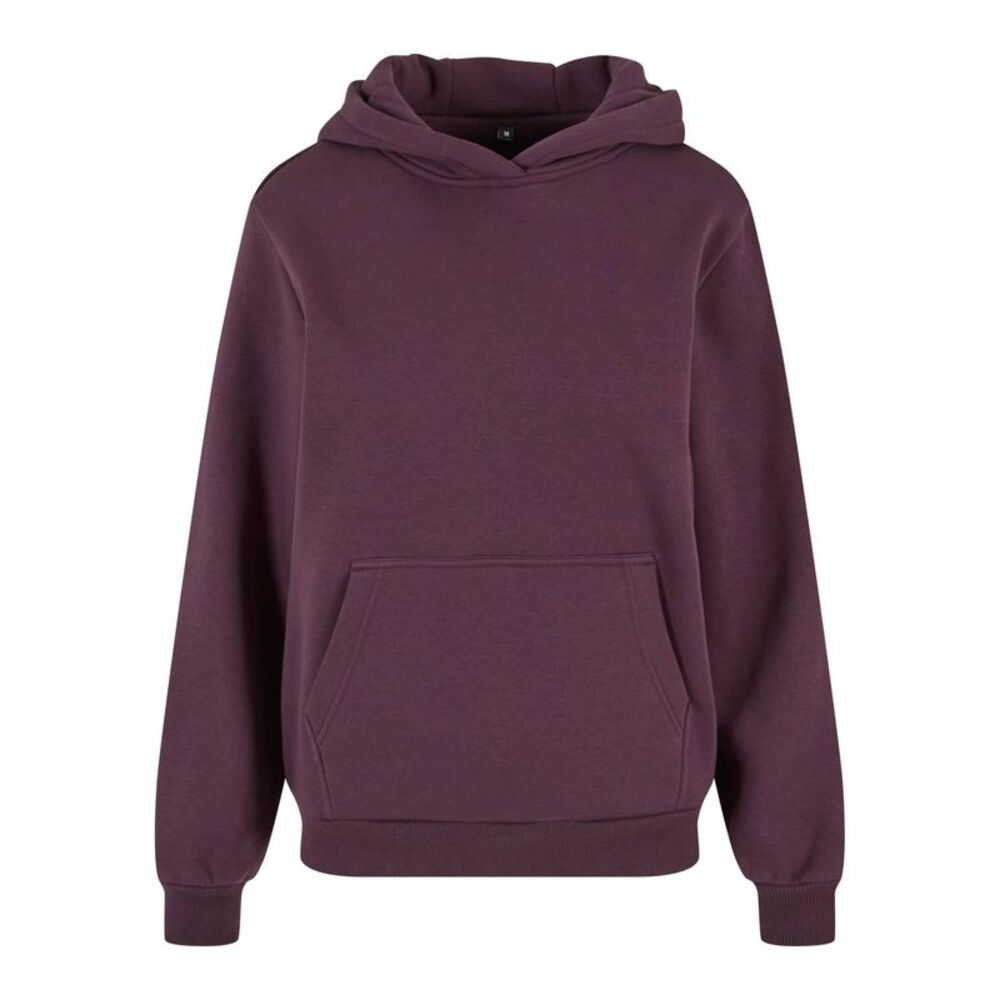Build Your Brand Womens/Ladies Fluffy Hoodie / Plum Purple